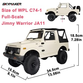 Skymaker WPL C74-1 Suzuki Jimny 1/10 Outdoor Remote Controlled Car 4WD Four Wheel Drive RC Car Rock Crawling Crawler for All Terriens Off-Road Driving