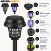 2/12-Pack Solar Bug Zapper Garden Lights – Automatic Outdoor Flying-Insect