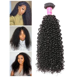 Extensiones de cabello humano rizado de Malasia, 1 paquete de 18 pulgadas, 100% sin procesar, cabello humano rizado virgen Jerry, color natural para m