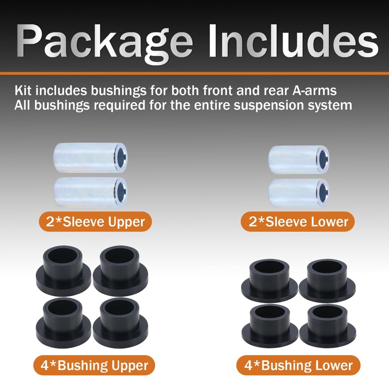 Front A-Arm Control Arms Bushing Kit Replacement for Polaris ATV/UTV