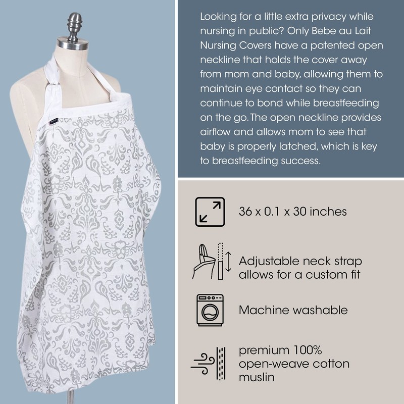 Bebe au Lait Nursing Cover, Apron, Shawl, Privacy Covers for