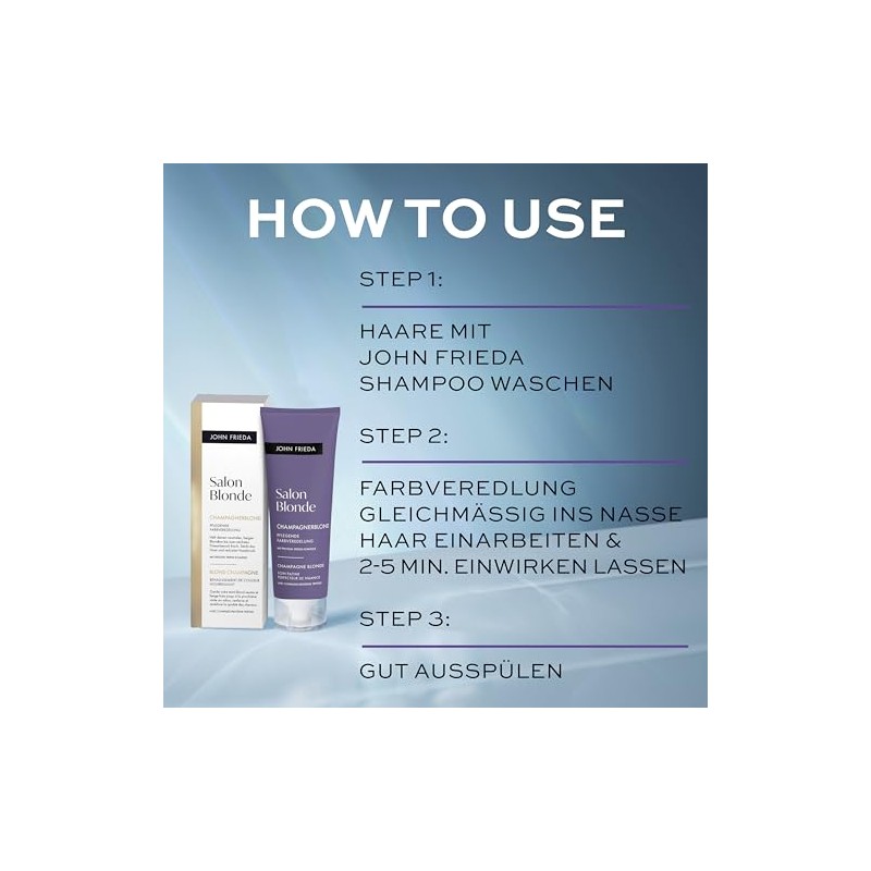 John Frieda Salon Blonde – Champagne Blonde – Colour Finish