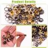 Keadic 240 Sets 4mm 5/32” Thickened Grommets Eyelets with 4 Pcs Install Tools Assortment Kit,  Bronze Silver Gold Gun Black Metal Eyelet Grommet for DIY Leather Clothing Shoe Bags Crafts