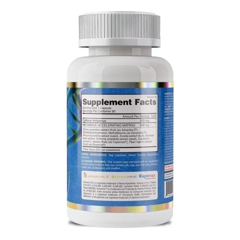 Termogenico Evogen Lipocide Xtreme 60 Capsulas Energia Sabor Sin sabor