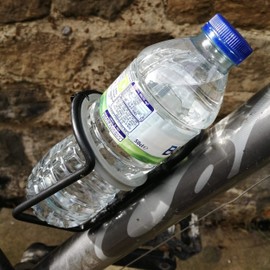 Bike Bottle holder adapter : Holds standard water bottles & Cans when needed