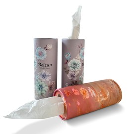 Beizun Car Tissue Holder with Facial Tissues - 4 PK - Travel Tissue Tubes Box Container Perfect Fit for Car Cup Holder