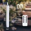 Mavandes Flameless Flickering Taper Candles Two Remote, 7.5 Inch White