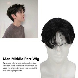 Toupee for Men, Fashionable Handsome Comfortable Breathable Hair Topper Wig for Balding and Special Occasions, Daily Party or Role Playing