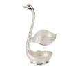 Swan Base Holder Forks Set Aluminum Silver Fashion Rustproof Decorative
