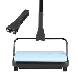 Happybuy Blue Manual Carpet Sweeper: A Compact Cleaning Powerhouse. Boasting a 300 - ml dustbin and a 6.7 - inch Cleaning Width, This Sweeper is Your go - to Solution for Keeping Home