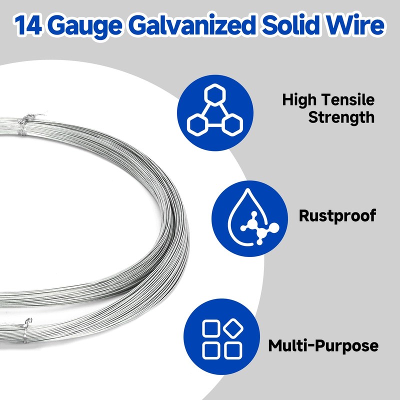 jxgzyy 100 Roll Bailing Wire 14 Gauge 14 ft Galvanized