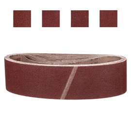 CoCud 4 x 36 Inch Sanding Belt, 16 Pcs 80/120/150/240 Grit Knife Sharpener Belts Work Sharpening for Belt Sander Knife Carving Tool Metal Working