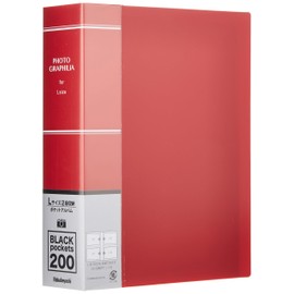 Nakabayashi PHL-1020-R Photo Graphilia Album, L-Size, 200 Sheets, 2 Tiers, Red
