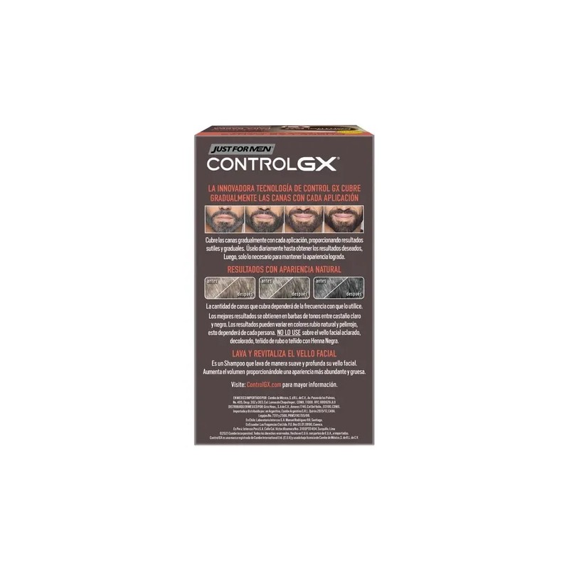 Just For Men Shampoo Desvanecedor Control Gx Barba 2-pack