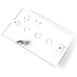 1pcs Dual, 2 Gang Blanking Plate Cover Faceplate for Electrical Sockets Back Box White, with Screws