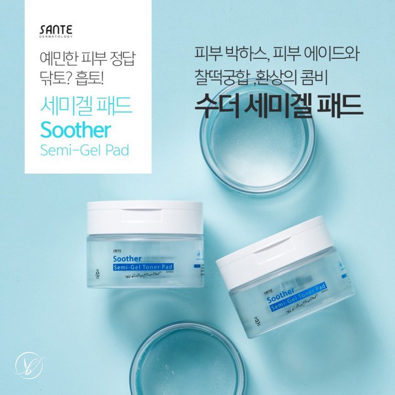 Sante Soother Semigel Toner Pad / 상떼 수더 세미겔 토너패드