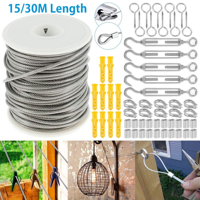 Stainless Steel Wire Rope 304, Marine Grade Cable Railing Kit,