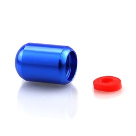 4Pcs Car Tire Valve Stem Air Caps Cover Multicolor Tire Wheel Cap Universal Metal Combo Set Styling Decoration Accessories for SUV Truck Motorcycles Model (Blue, for Resident Evil)