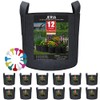 JERIA 12-Pack 20 Gallon, Vegetable/Flower/Plant Grow Bags, Aeration Fabric Pots