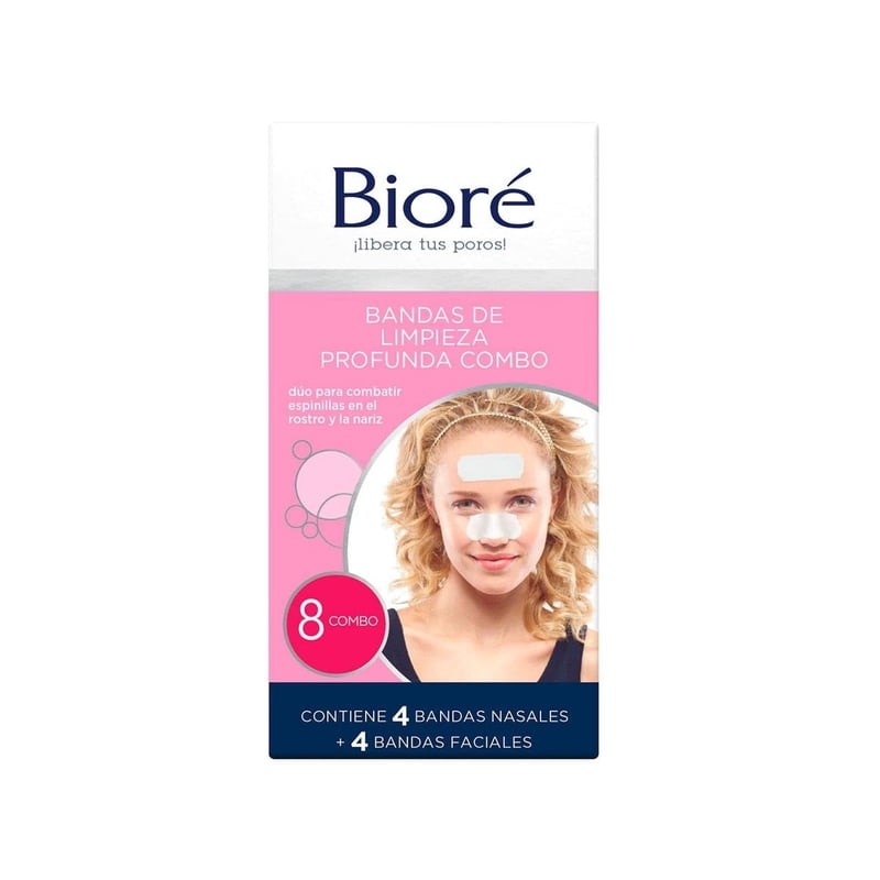 Bandas faciales Bioré limpieza profunda con 14 pzas