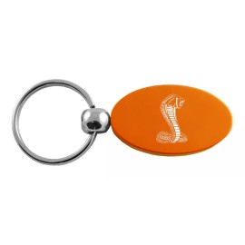 Ford Cobra Oval Key Ring (Orange)