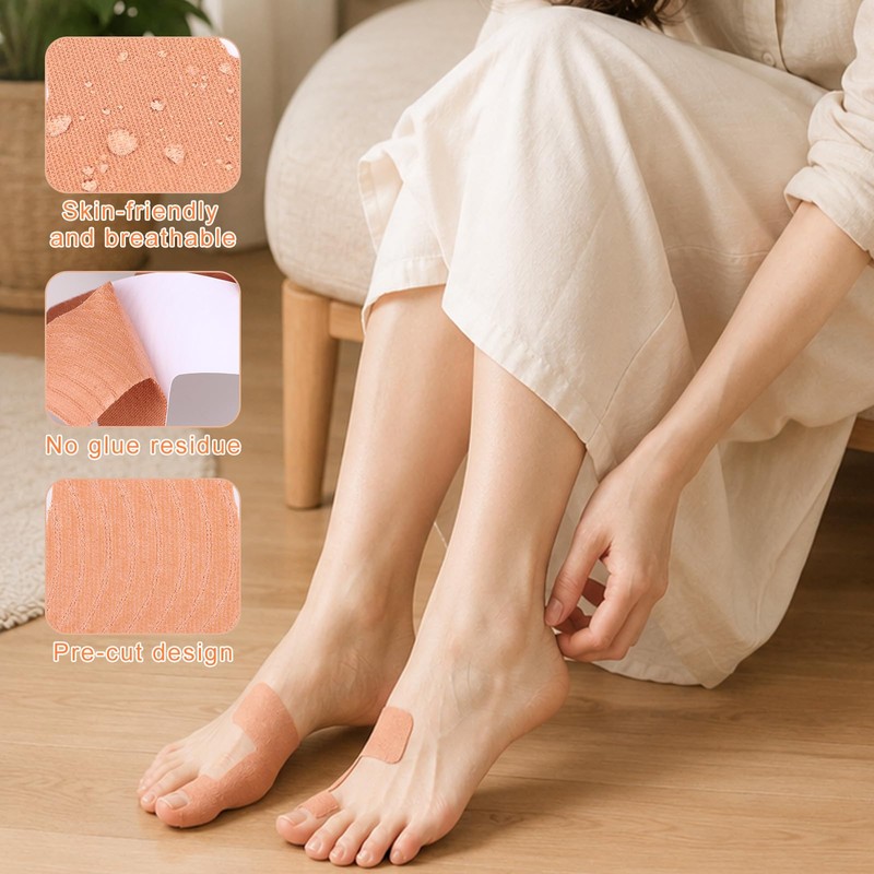 40pcs Pre Cut Kinesiology Tapes for Big Toe
