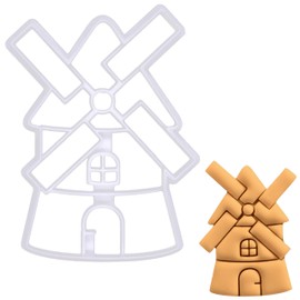 BAKERLOGY Windmill Cookie Cutter - Detailed Cookie Cutter Design for Baking and Crafting, Ideal for Fondant, Dough, Clay
