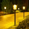 JSOT 4 Pack Bright Solar Path Lights Outdoor, IP65 Waterproof