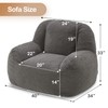 Homguava Bean Bag Chair Sherpa Bean Bag Lazy Sofa Beanbag