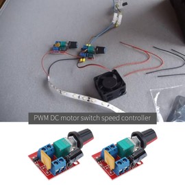eMagTech 2pcs Mini PWM Speed Controller Low Voltage DC 3V-35V 5A 90W Governor LED Dimmer Controller Switch Motor Speed Controller Module