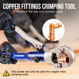 iGeelee Hydraulic Copper Press Tool with 1/2",3/4" and 1" Jaws Copper Pipe ProPress Crimper Pressing Plier, including Pipe Cutter IG-1632A