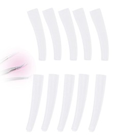 Transparent Plastic Elbow Tweezers Cover, 10Pcs Non-Slip Eyelashes Grafting Head Cover + Stainless Steel Tweezers Protective Cover For Men & Women - Healthy Eyelashes Grafting Accessories