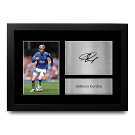 HWC Trading FR A4 Anthony Gordon Everton Gifts Printed Signed Autograph Picture for Football Fans and Supporters - A4 Framed