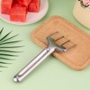 BOXOB Watermelon Fork Cutter Slicer, Stainless Steel Watermelon Cutting Tool