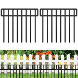 HIHADUUM 20Ft x 13Inch Animal Barrier, 14 Pack Decorative Garden Fence Panels, Rustproof Metal, No Dig Fence with Ground Stakes for Dog, Rabbit Defense and Outdoor Patio | HIHADUUM
