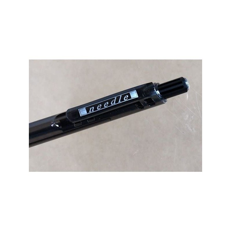 Retractable Ballpoint Pen, Black, 0.03 inches (0.7 mm), Pack of