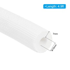 PATIKIL 1.5M Pipe Insulation Tube 16mm Inner Diameter 30mm Thermal Insulated Foam Tube Handle Grip Support for Water Pipe Air Conditioner Plumbing White
