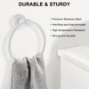 SetSail Towel Holder for Bathroom Wall Screw-in White Towel Ring