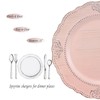 Spsyrine Antique Pink Charger Plates Set of 6, 13" Embossed