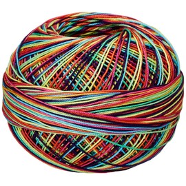 Handy Hands - Hilo de algodón Lizbeth de 210 yardas, 25 g, Rainbow Splash, HH20184