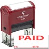 PAID By Date Self Inking Rubber Stamp (Red Ink) Large