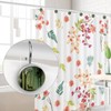 deciduous Forest Bird Deer Decorative Shower Curtain Hooks Rings Set