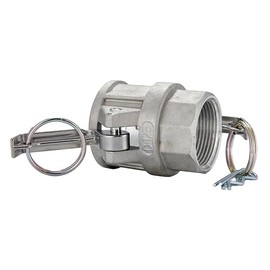 2 pcs Aluminum Camlock Fittings (1-1/4" Type D) Cam & Groove Hose Fittings, Female Coupler x Female NPT Thread Camlock Coupling (1-1/4")