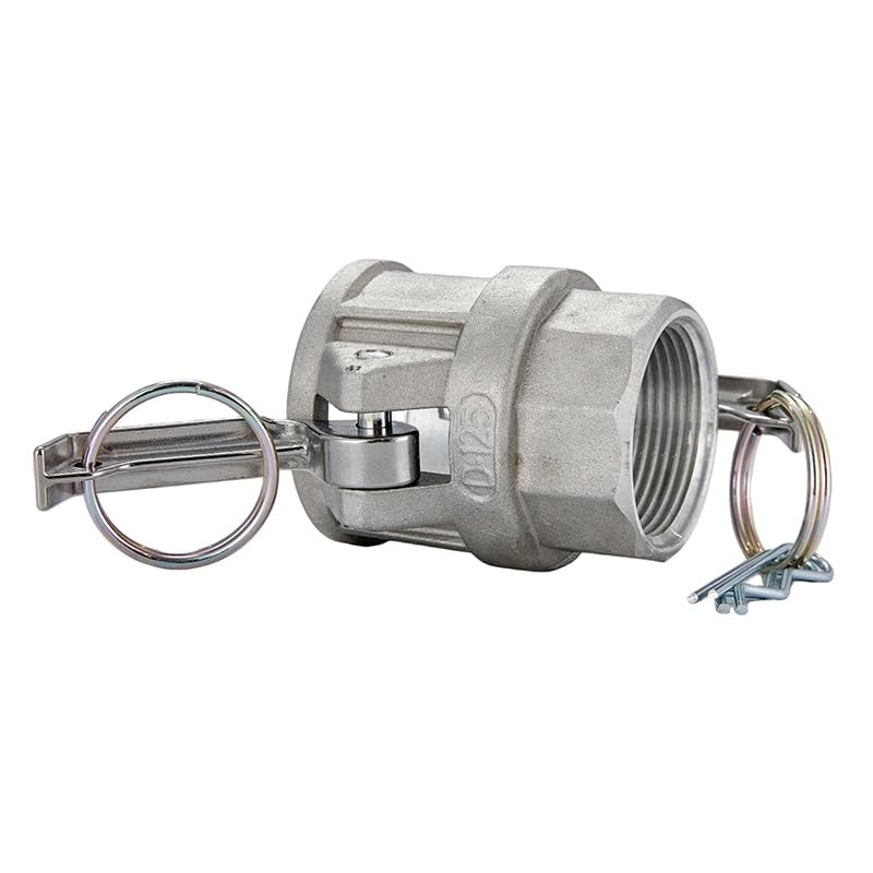 2 pcs Aluminum Camlock Fittings (1-1/4" Type D) Cam &