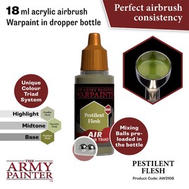 The Army Painter Warpaints Air - Non-Toxic Water Based Airbrush paint – acrylic paint and primer for Tabletop Roleplaying, Boardgames, and Wargames Miniature Model Painting (Pestilent Flesh)