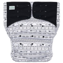 Adult's Cloth Diaper Cover 2.0 - Reusable Incontinence Protective Briefs for Special Needs Teens, Men and Women (Medium, Black Arrow)