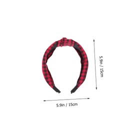 Baluue 4pcs Vintage Headband Grid Design Wide Knot Hairband Plaid Fashion Clothing Accessories for Women