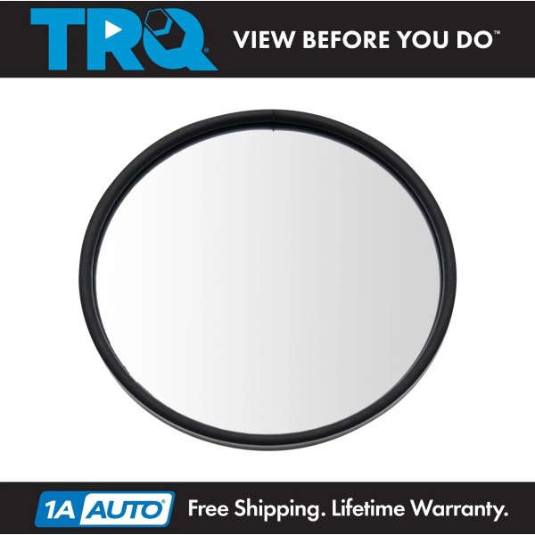 TRQ 8.5" Round Convex Mirror Stainless Heated Center Stud w/