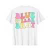 Blue collar brat Funny Trendy Groovy Quotes T-Shirt