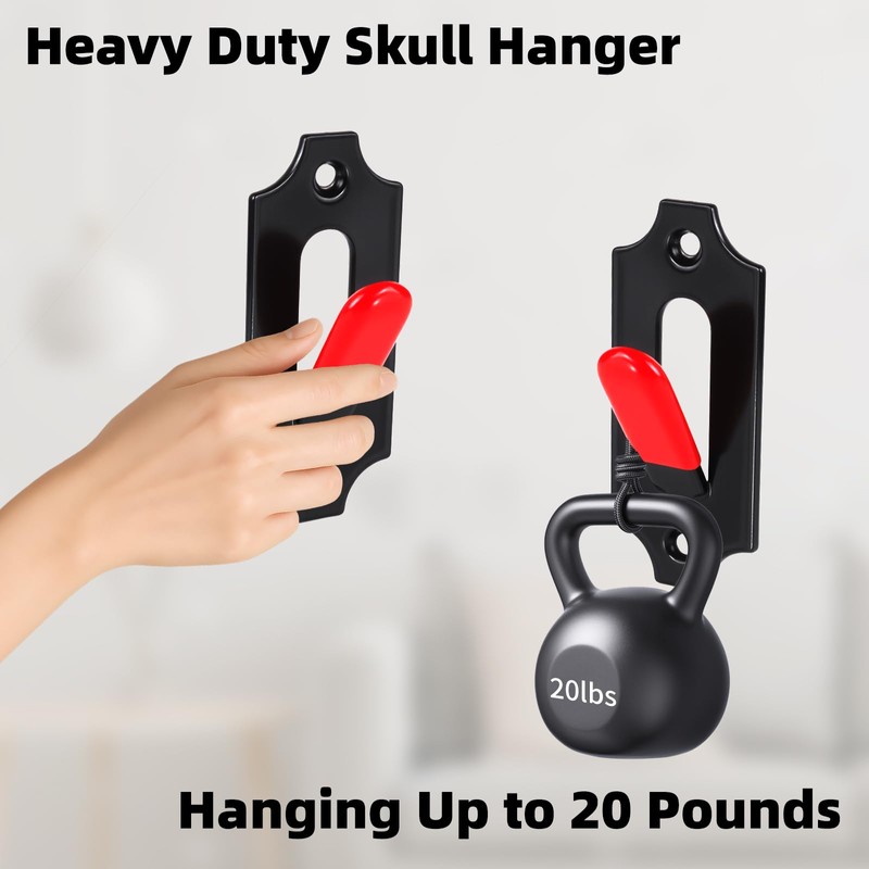 NouraVita 12 Pack European Skull Mount Hanger with Silicone Protector